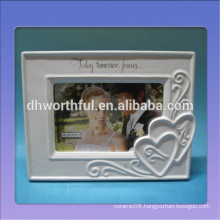 Customized ceramic photo frame with logo for home decoration